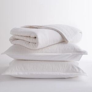 NWT! Quince Organic Cotton White Quilt & Sham Set ! Sz. King/ Cal King! (4141)